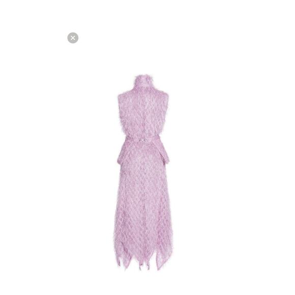 NWT Thebe Magugu Lilac Tinsel Keyhold Midi Sleeveless Dress Sz M - Picture 2 of 4